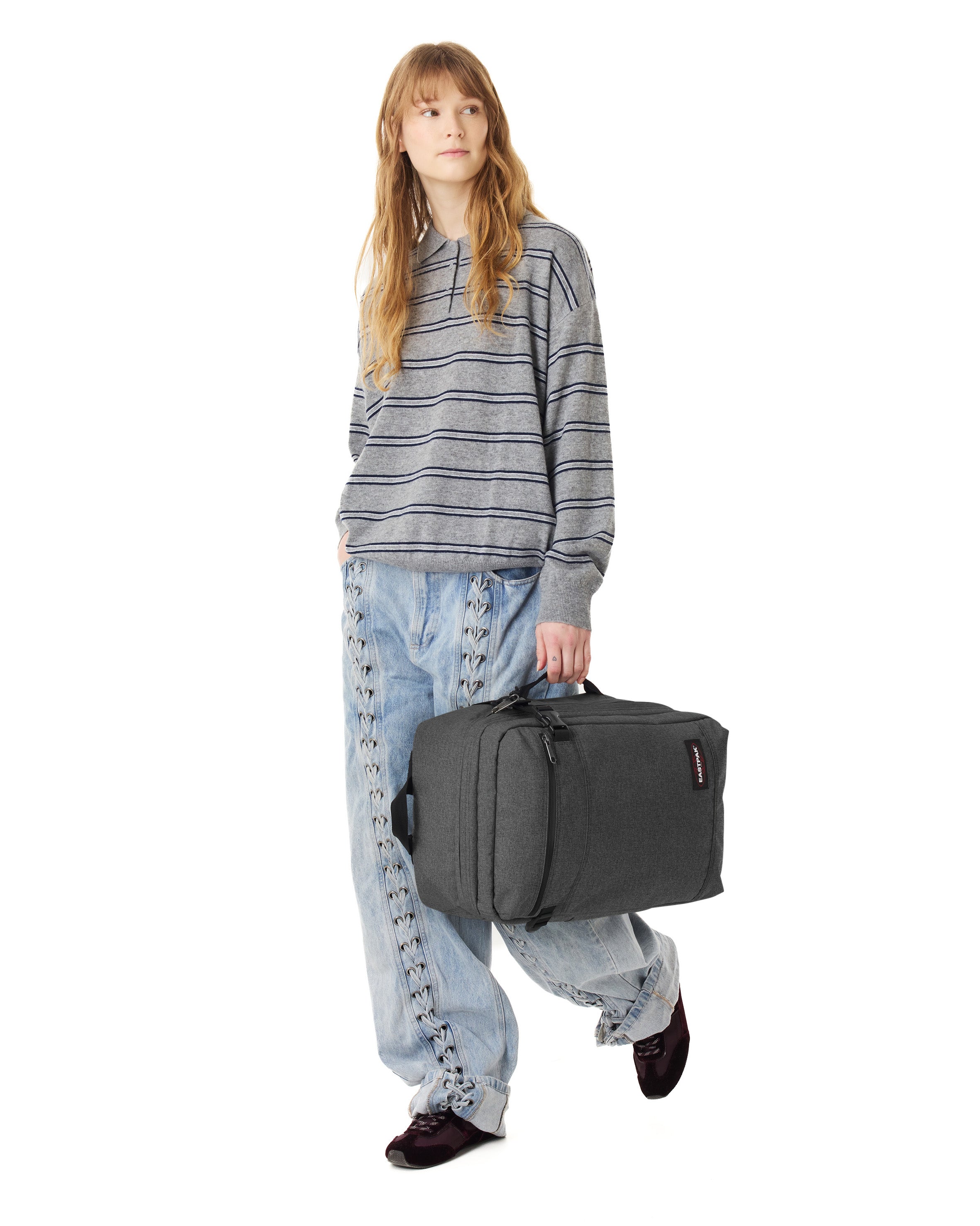 eastpak-transit-r-pack-sac-cabine-black-denim-moyen-2-en-1 image 2