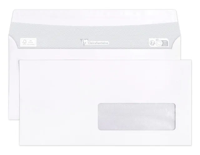 clairefontaine-triomphe-10615c-enveloppes-dl-fen-tre-bo-te-500-80g image 1
