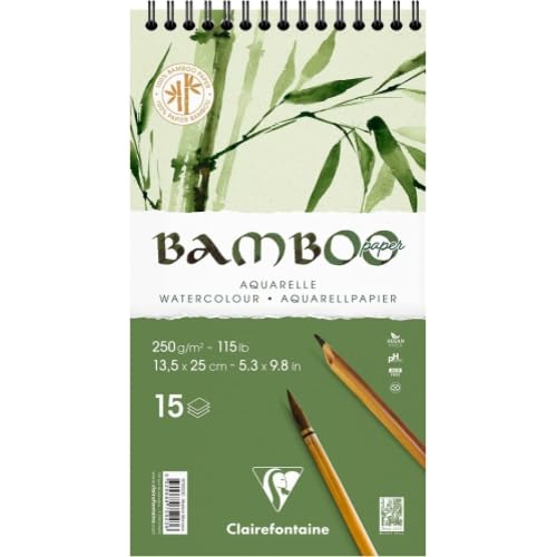clairefontaine-painton-bloc-aquarelle-bamboo-250g-13-5x25-lot-de-2 image 1