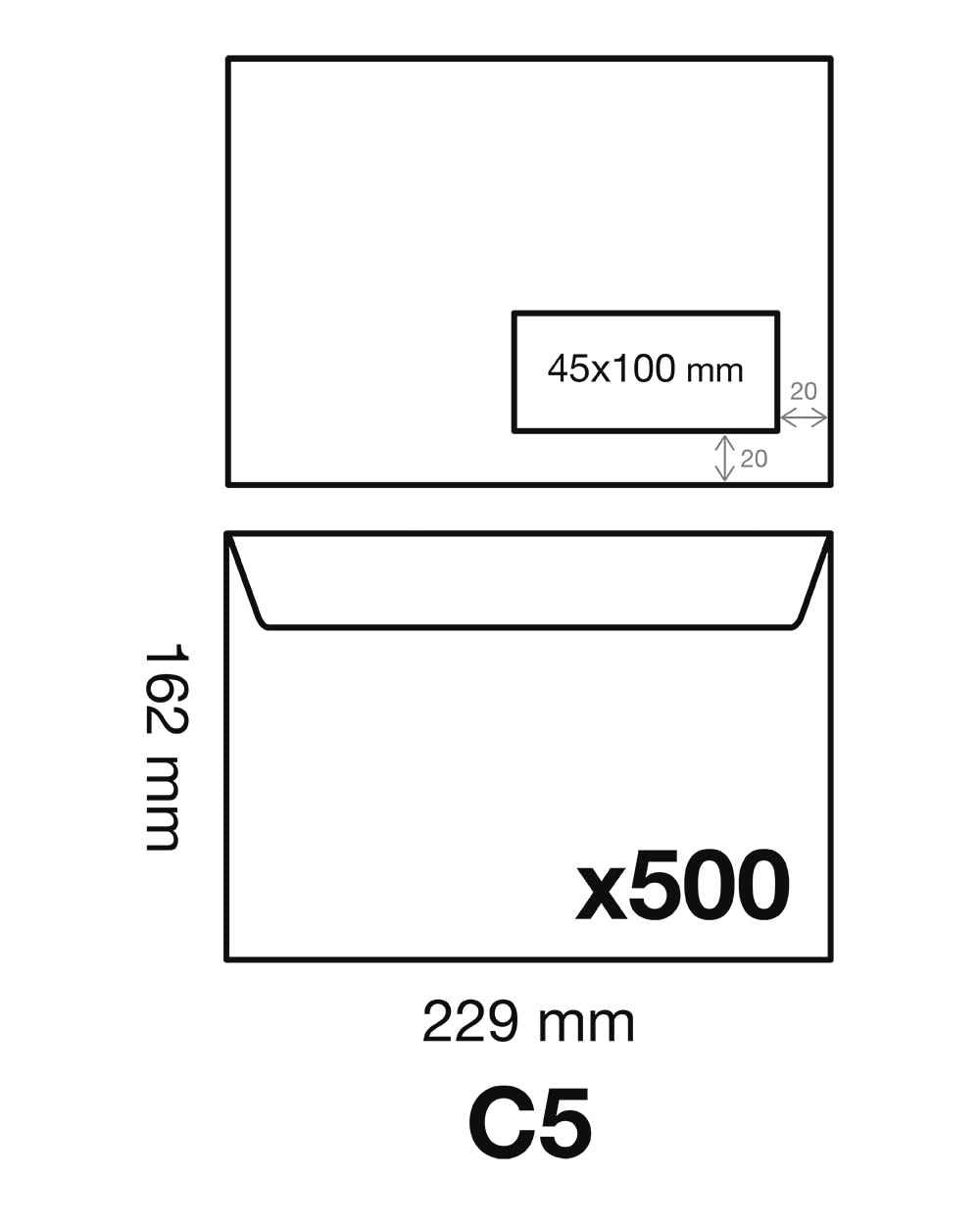 clairefontaine-triomphe-10242c-enveloppes-c5-fen-tre-bo-te-500-90g image 3