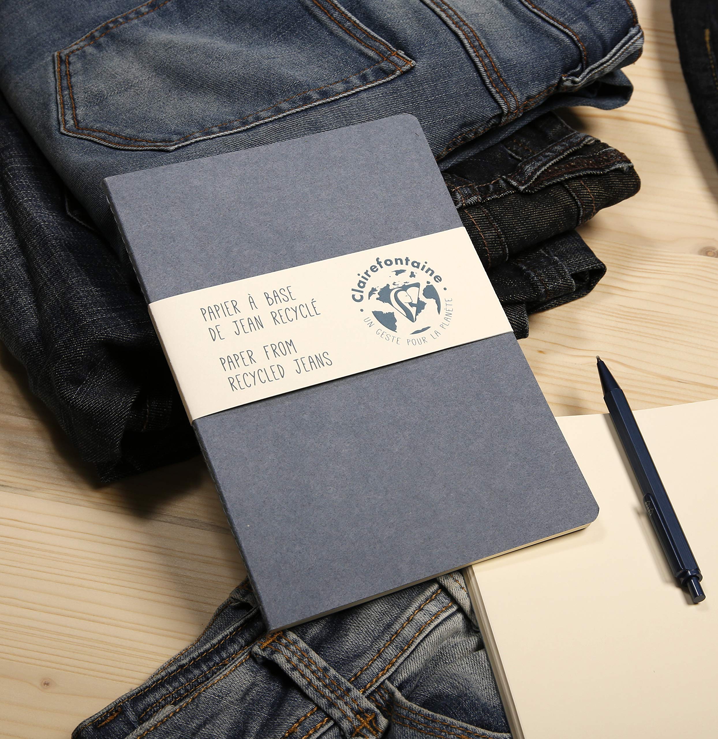 clairefontaine-jeans-83516c-carnet-cousu-a5-lign-96-pages image 5