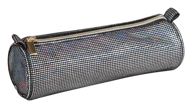 clairefontaine-back-to-basics-420023c-trousse-ronde-disco-noir-7x22-cm image 1