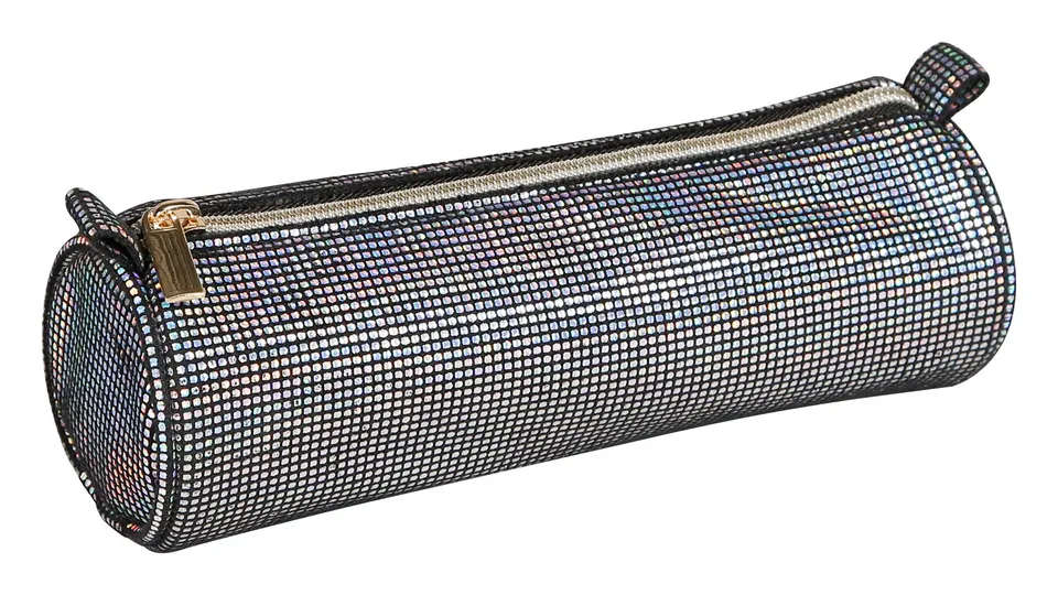 clairefontaine-back-to-basics-420023c-trousse-ronde-disco-noir-7x22-cm image 1