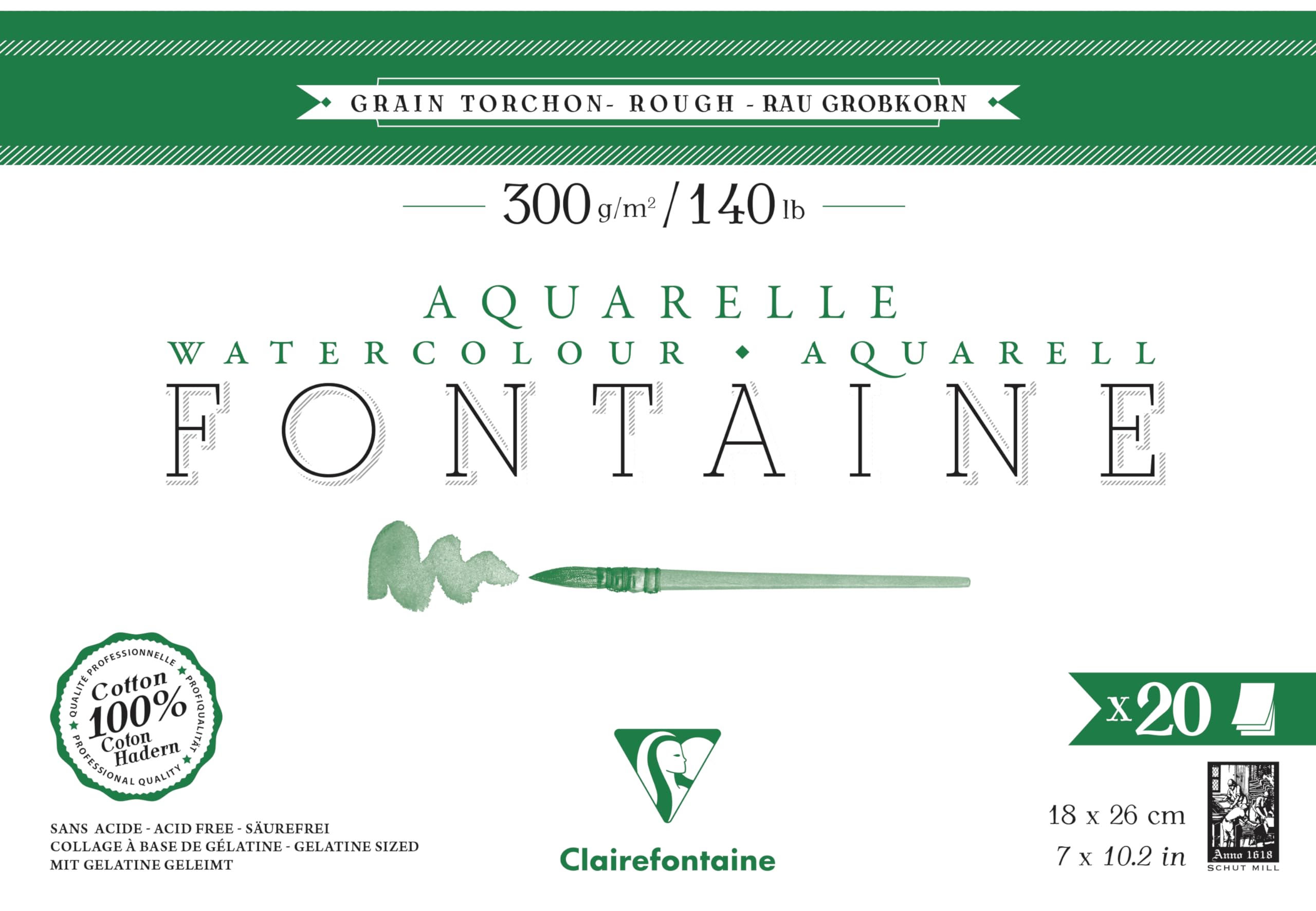 clairefontaine-fontaine-bloc-aquarelle-36x48-torchon-300g-coton image 2