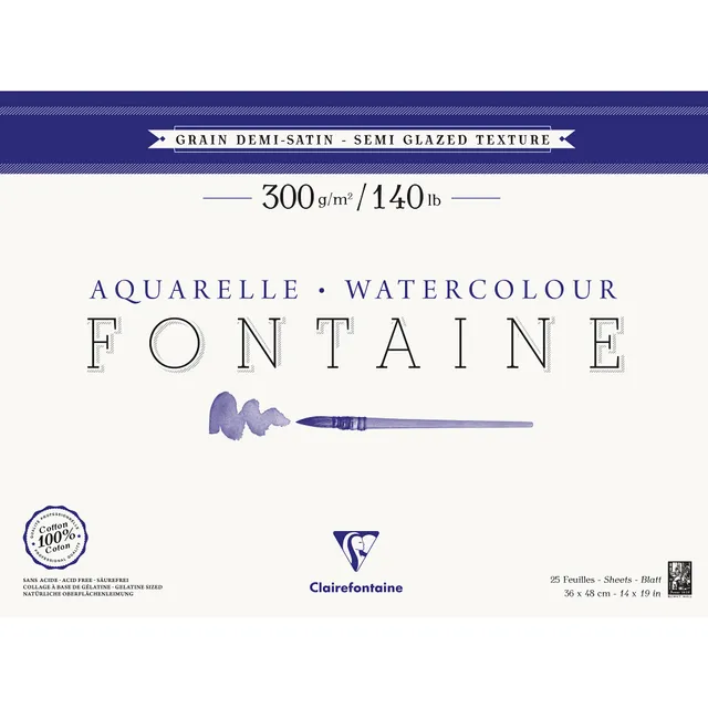 clairefontaine-fontaine-bloc-aquarelle-36x48-cm-300g-grain-demi-satin image 1