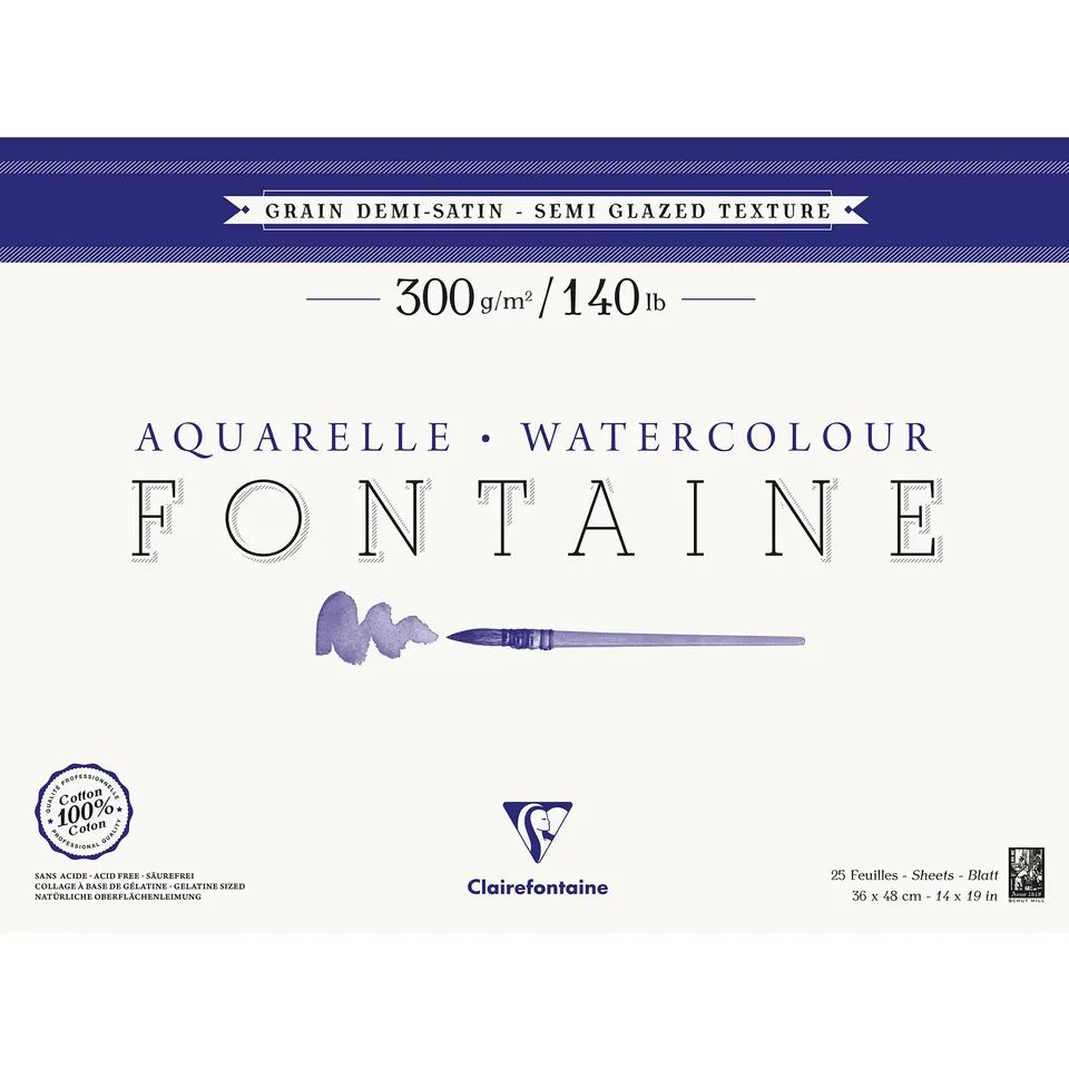 clairefontaine-fontaine-bloc-aquarelle-36x48-cm-300g-grain-demi-satin image 1