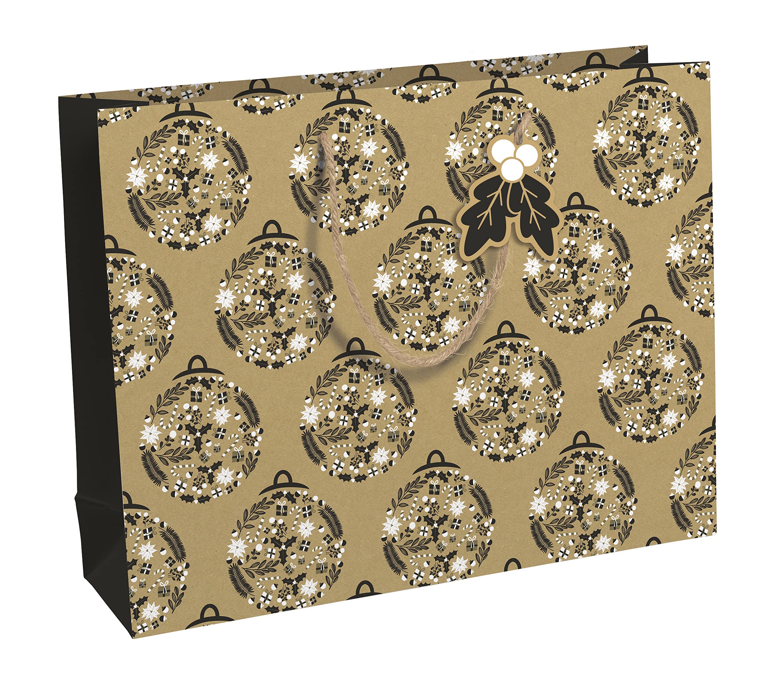 clairefontaine-tulip-sac-cadeau-kraft-no-l-noir-or-xl image 1