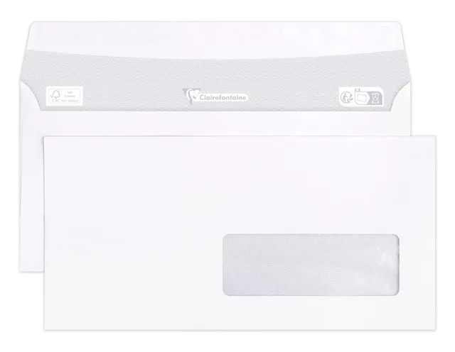 clairefontaine-triomphe-10905c-enveloppes-dl-fen-tre-x500 image 1