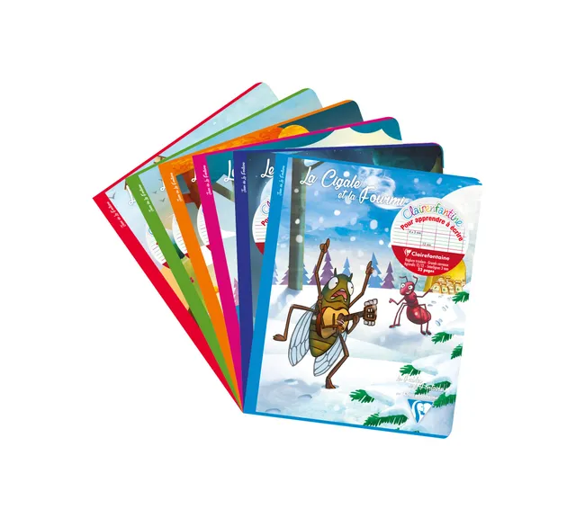 clairefontaine-fables-de-la-fontaine-cahier-17x22-carreaux-90g image 1