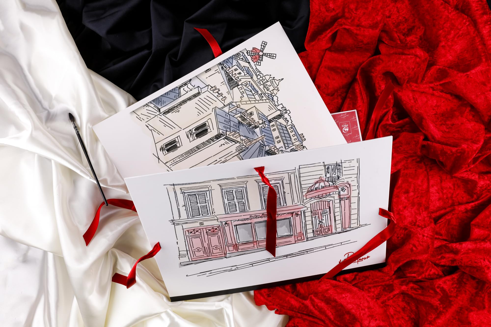 clairefontaine-moulin-rouge-812441c-carton-dessin-28x38-rubans image 3