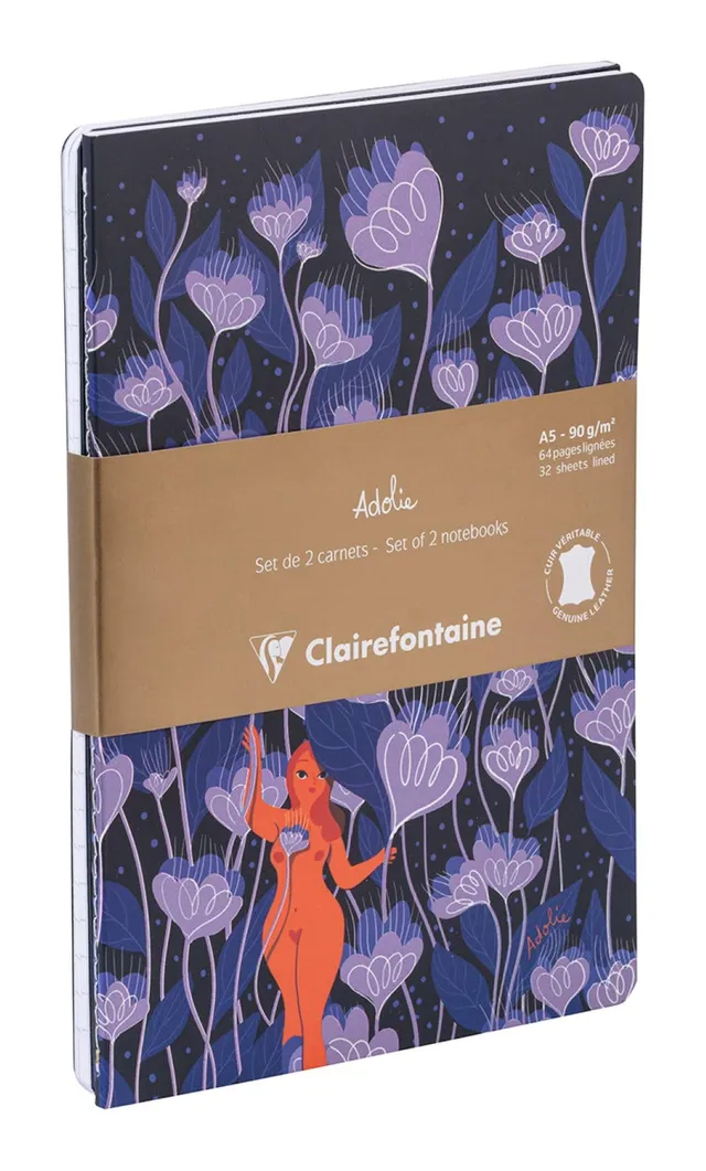 clairefontaine-adolie-carnet-a5-lign-64p-lot-de-2-adolie-2 image 1