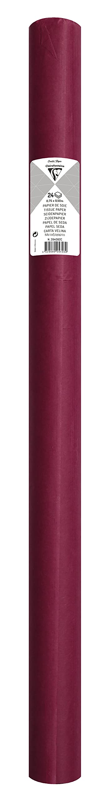 clairefontaine-tulip-papier-de-soie-bordeaux-24-feuilles-50x75 image 2