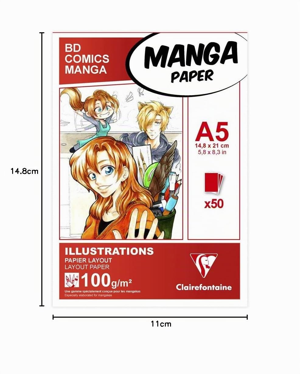 clairefontaine-94041c-bloc-manga-illustration-a5-50-feuilles-100g image 2
