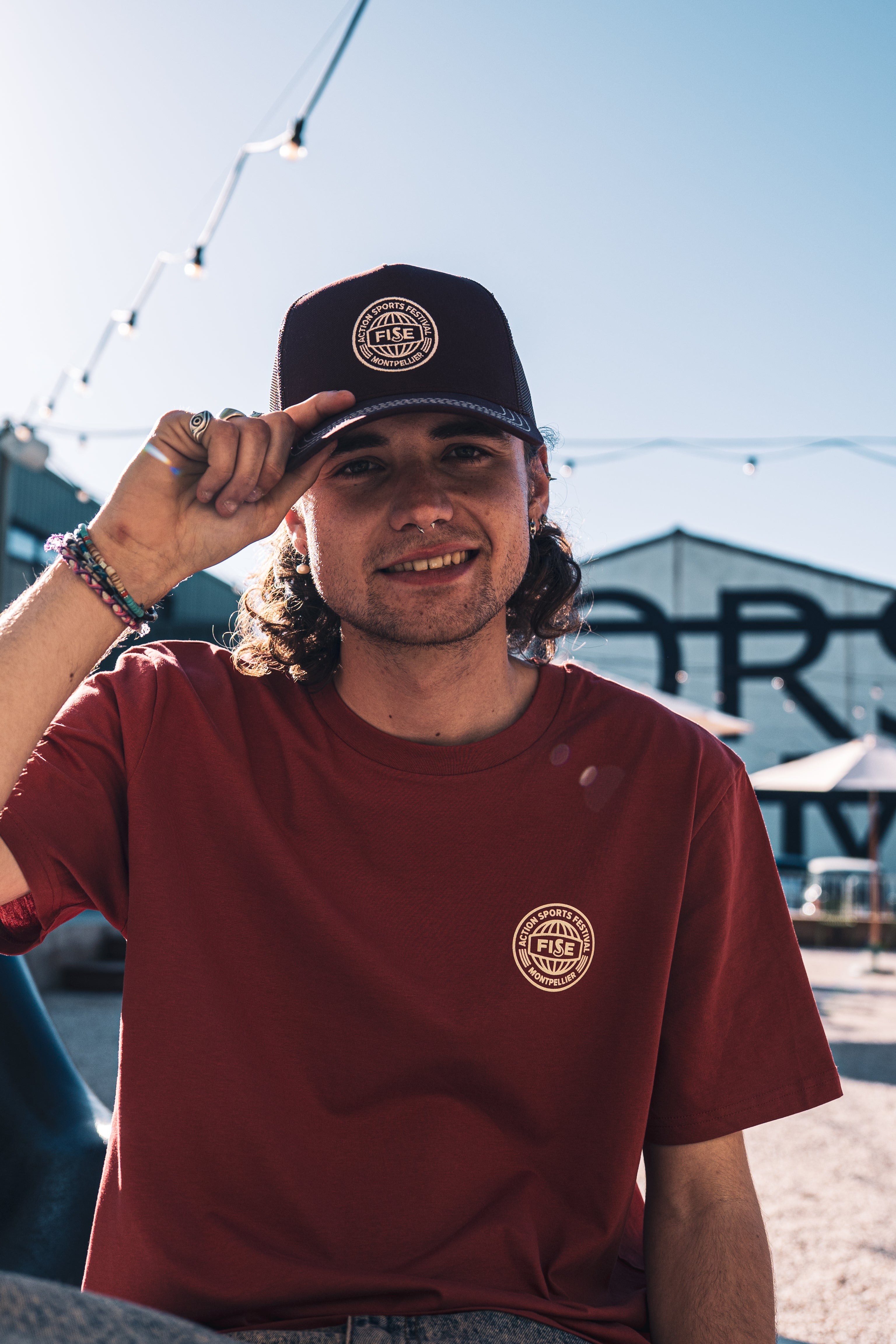 fise-casquette-burgundy-bordeaux-logo-ajustable image 3