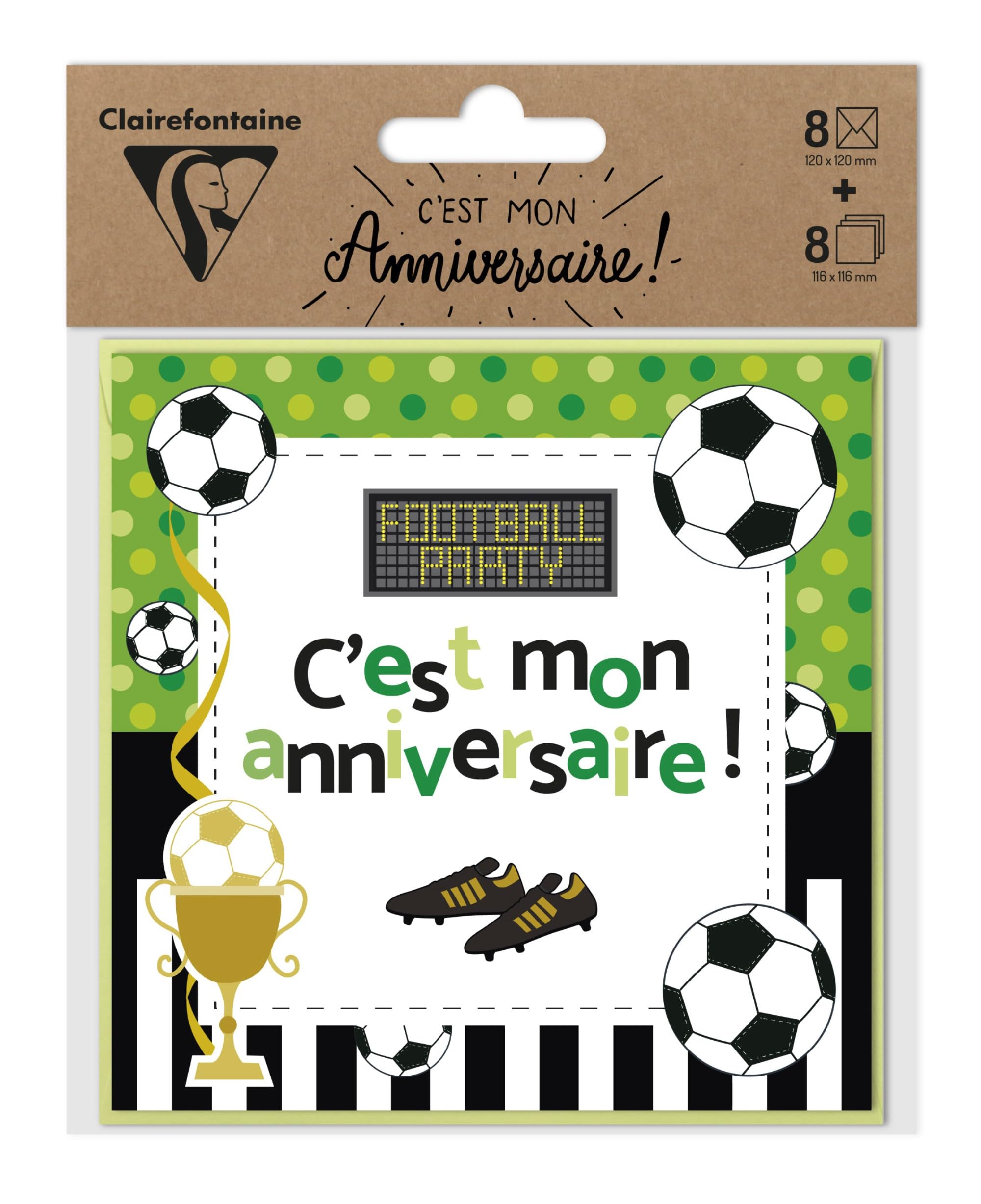 clairefontaine-pollen-set-8-cartes-foot-enveloppes-12x12 image 3