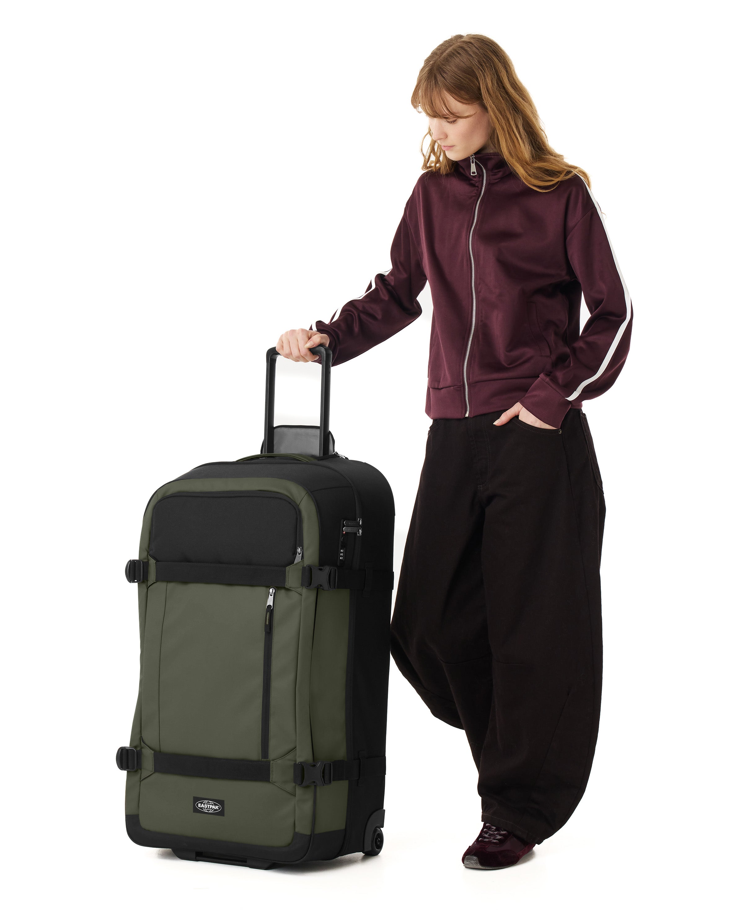 eastpak-transit-r-pro-l-valise-khaki-pro-coated-2-roues image 2