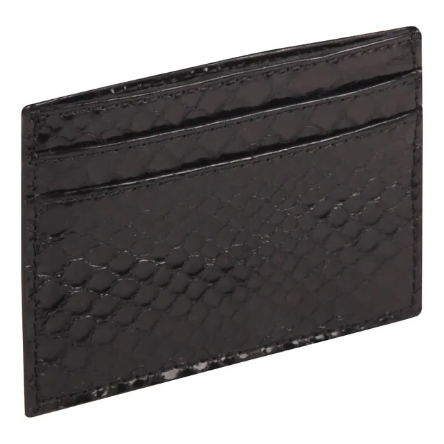 clairefontaine-age-bag-410182c-porte-cartes-cuir-python-noir image 1