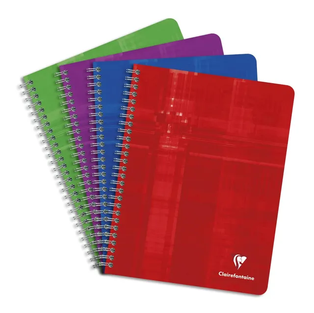 clairefontaine-cahier-spirale-17x22-180p-petits-carreaux-carte image 1