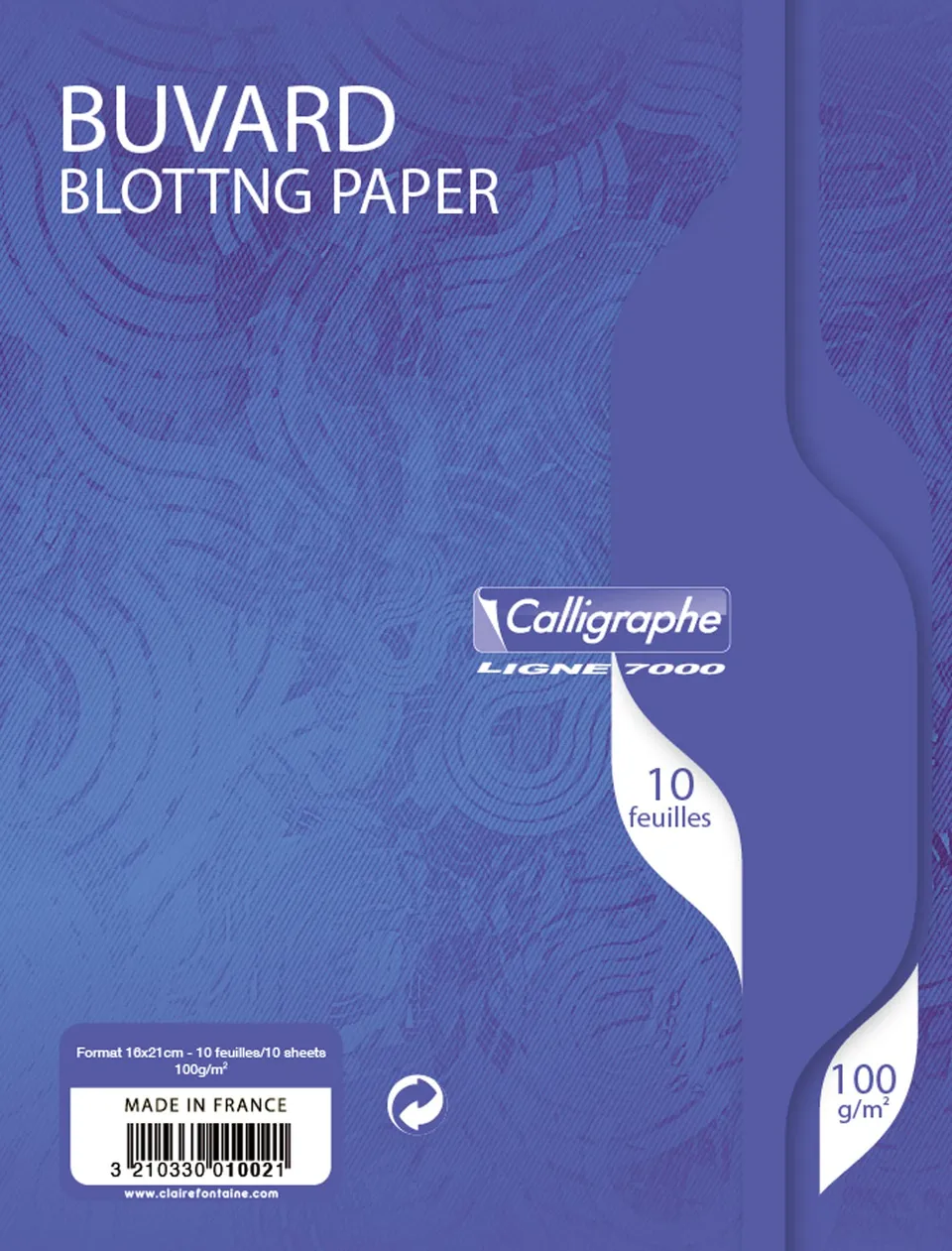 clairefontaine-buvard-blanc-16x21-100g-lot-10-feuilles image 1