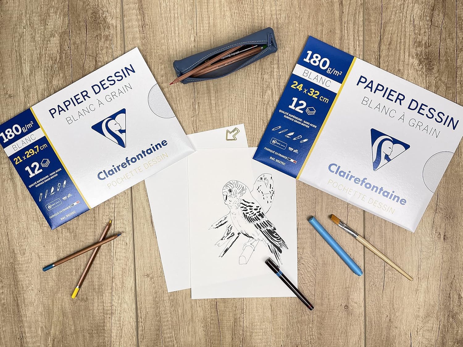 clairefontaine-painton-pochette-dessin-grain-24x32-12-feuilles image 3