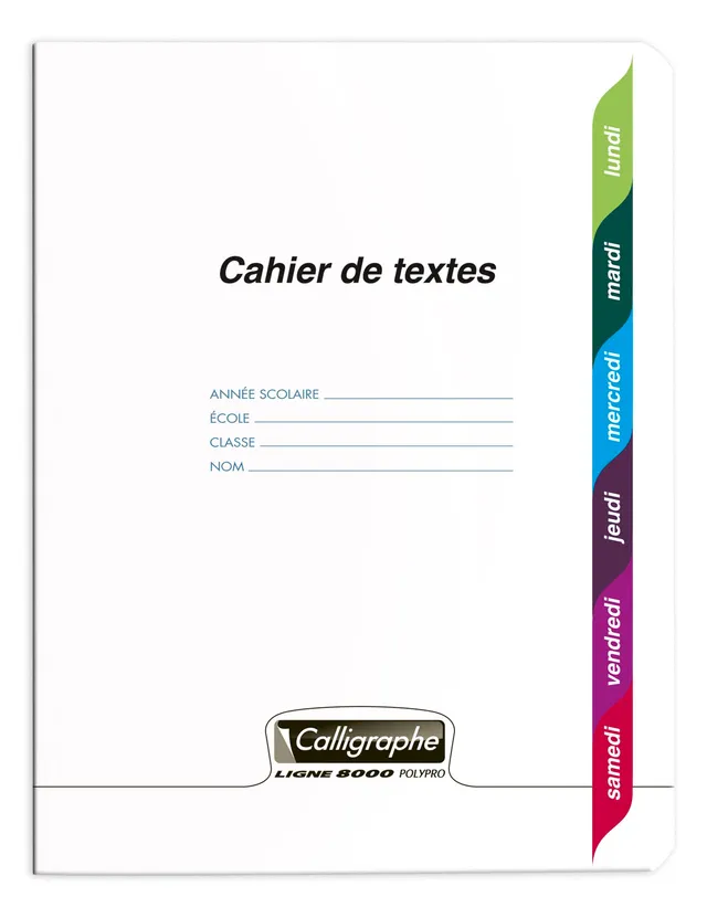 calligraphe-18555c-cahier-de-texte-17x22-124-pages-agraf image 1