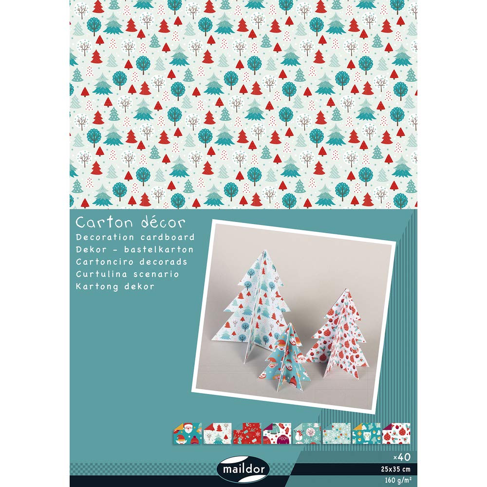 clairefontaine-pochette-40-feuilles-carton-d-cor-no-l-25x35cm image 1