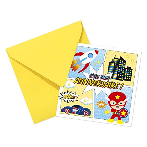 clairefontaine-20034c-cartes-invitation-anniversaire-super-h-ros-x8 image 8