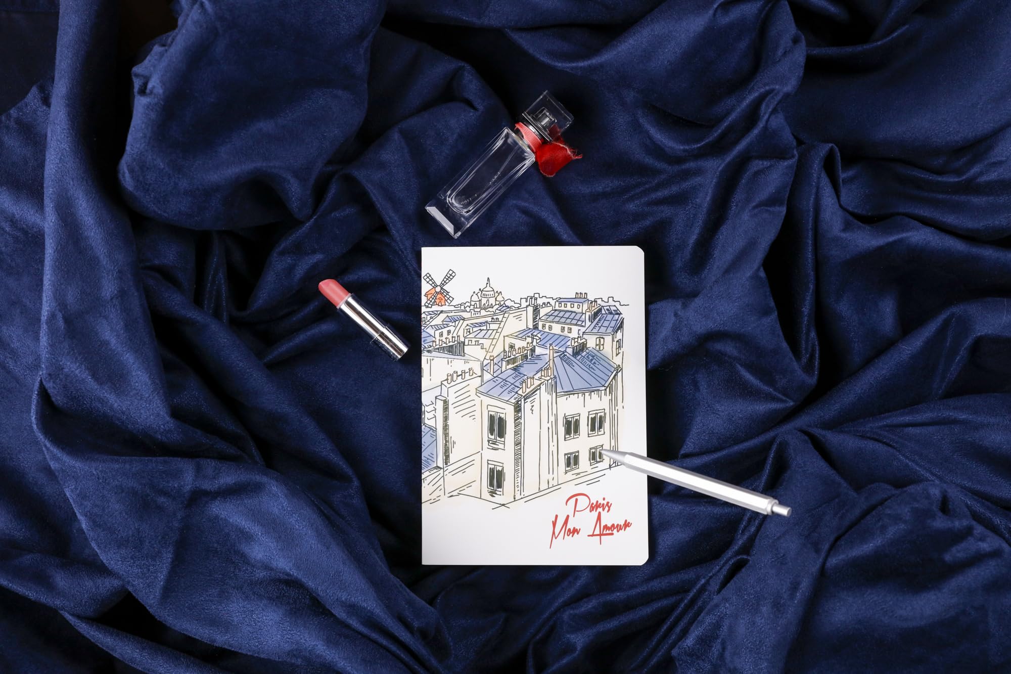 clairefontaine-moulin-rouge-carnet-cousu-a5-64p-lign-90g image 6