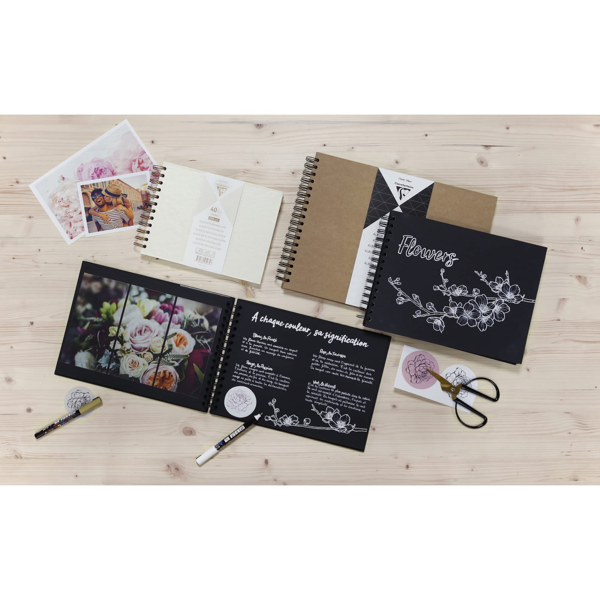 clairefontaine-tulip-95436c-album-noir-32x24-40-feuilles-185g image 5