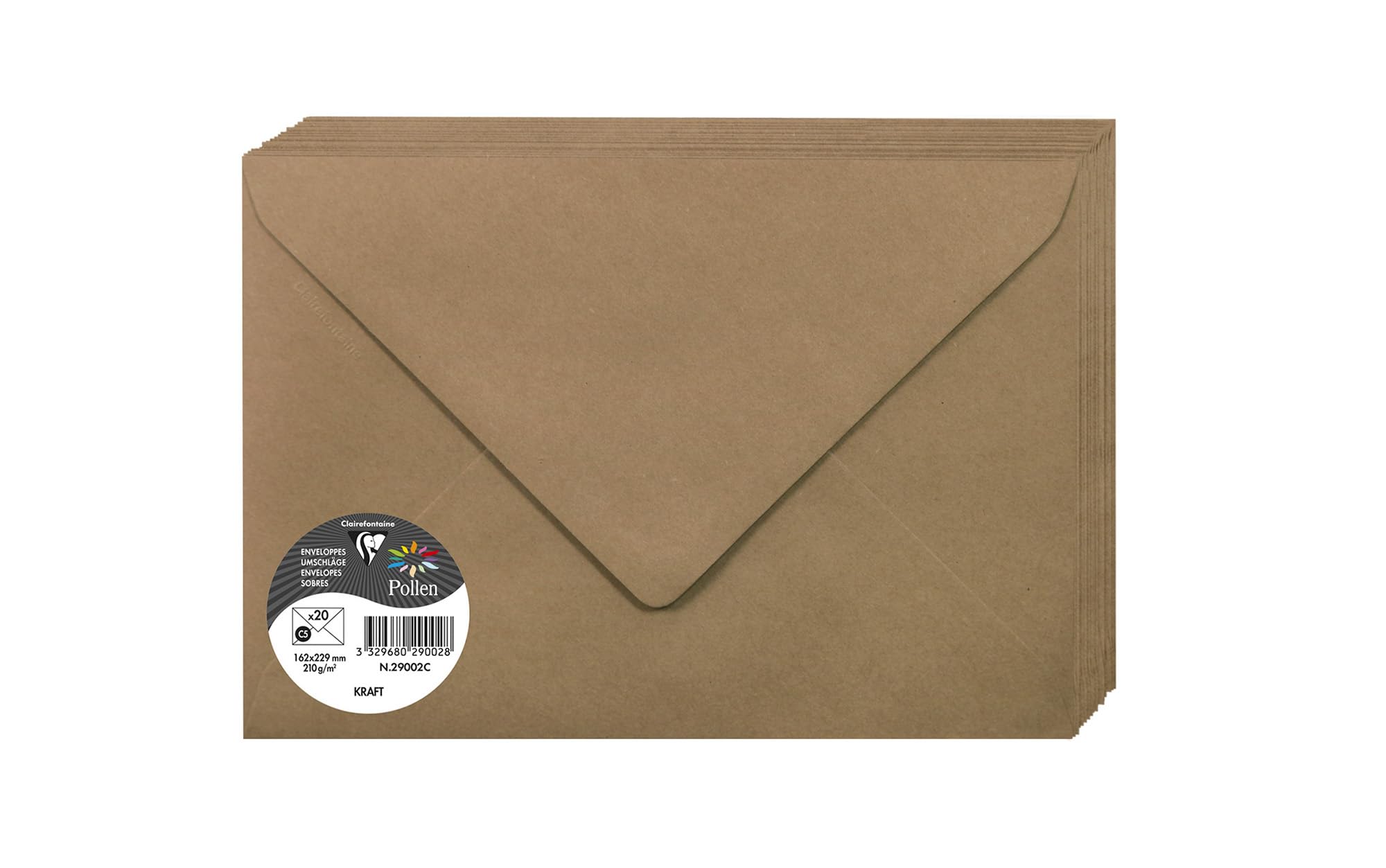 clairefontaine-forever-29002c-enveloppes-kraft-c5-120g-x20 image 1