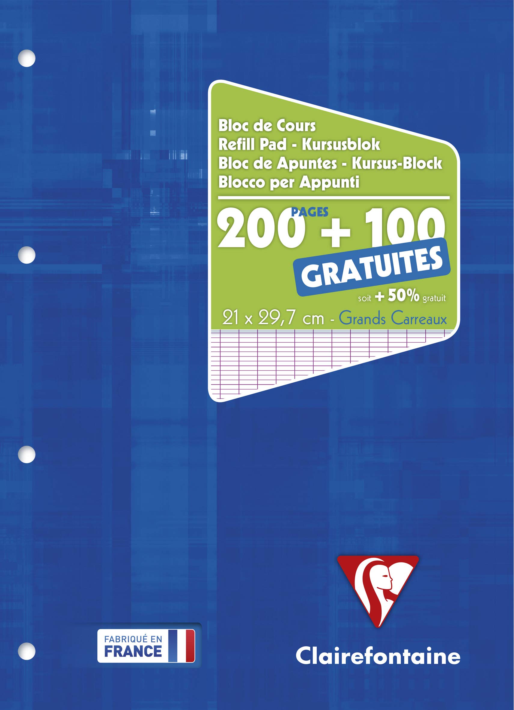 clairefontaine-65818c-bloc-cours-a4-300p-lign-perfor-90g image 7
