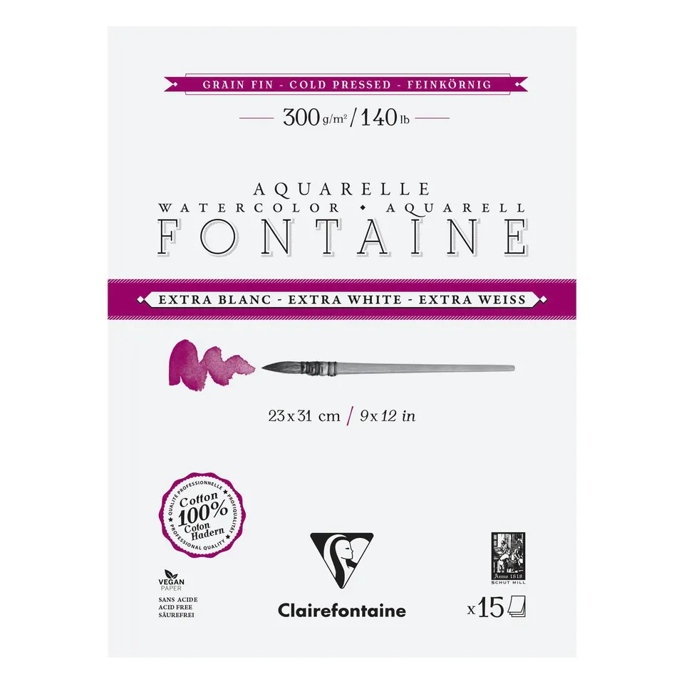 clairefontaine-fontaine-976040c-bloc-aquarelle-23x31cm-grain-fin image 1