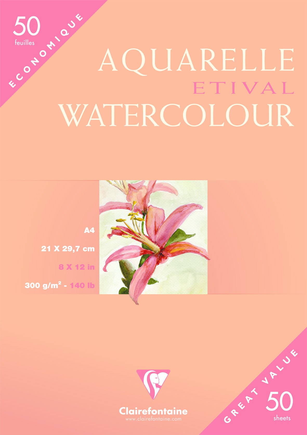 clairefontaine-painton-etival-papier-aquarelle-a4-50-feuilles-300g image 1