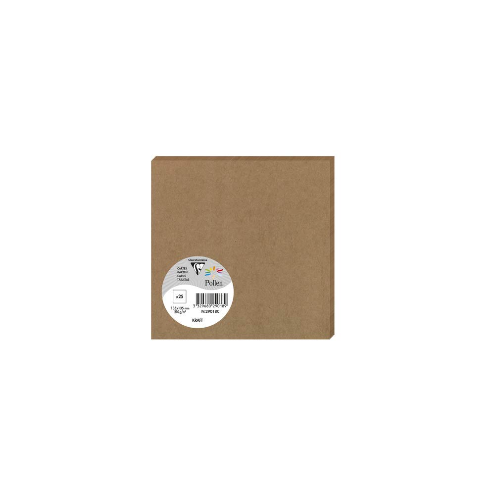 clairefontaine-pollen-enveloppes-kraft-13-5x13-5cm-200g-x25 image 1