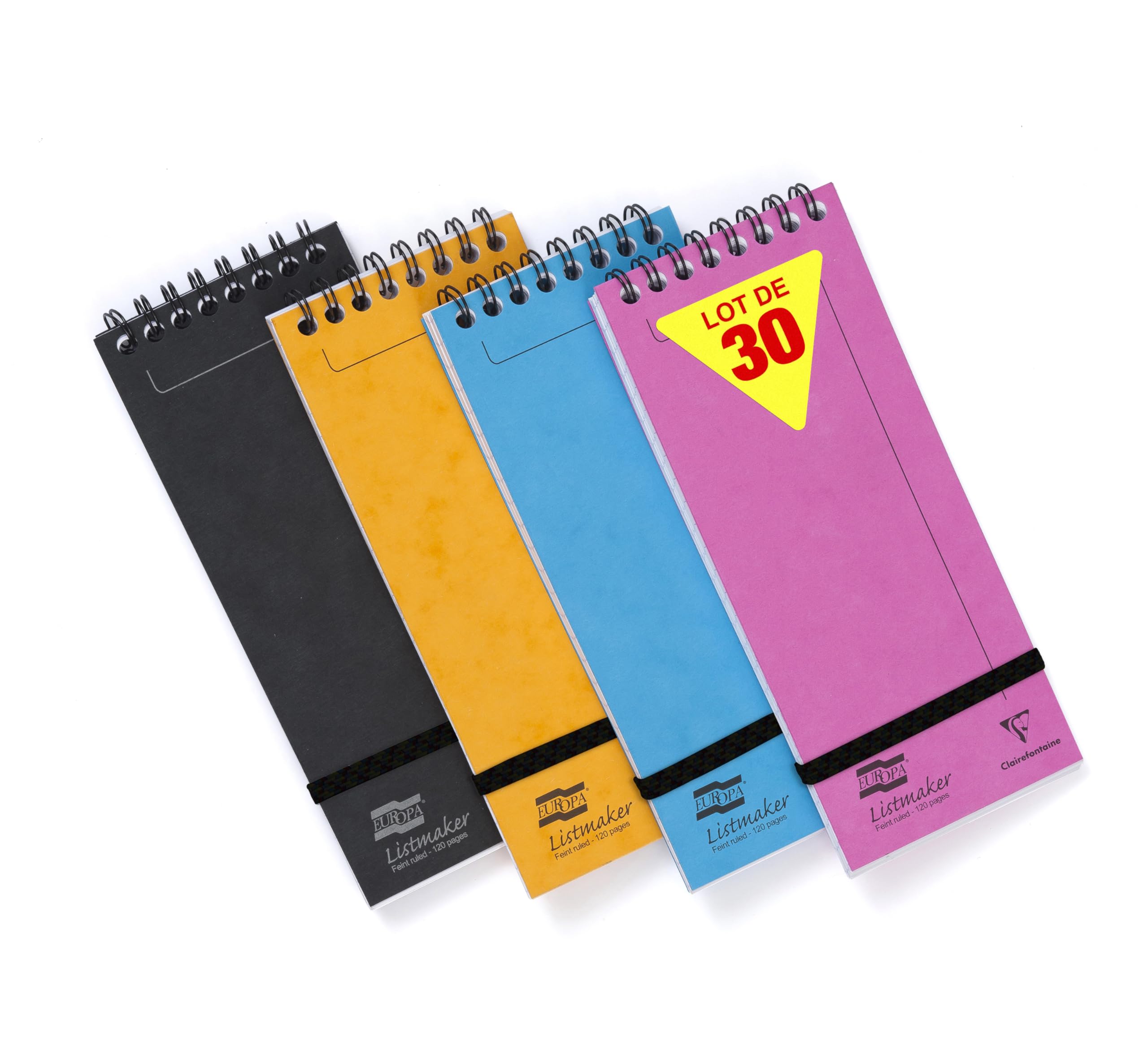 clairefontaine-europa-482-1110z-lot-30-blocs-shopping-lign-s-assortis image 1