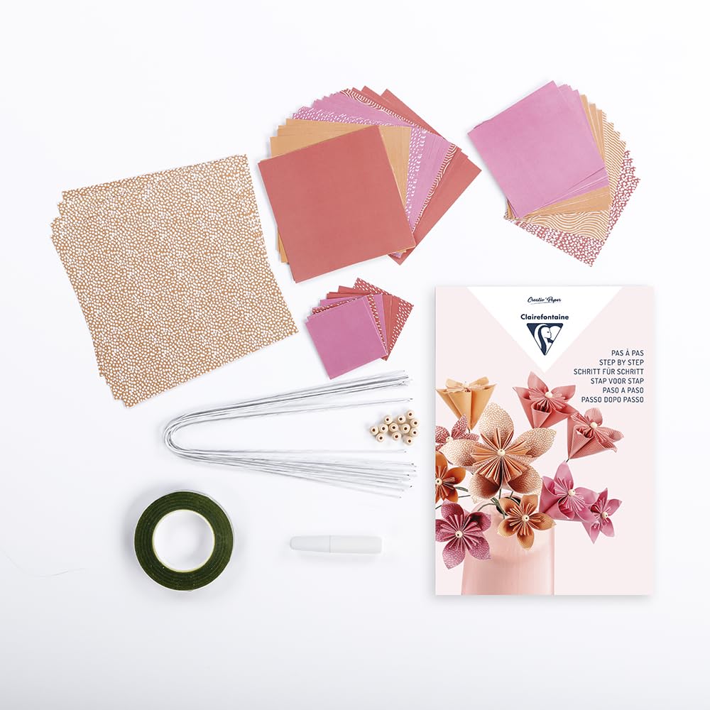 clairefontaine-tulip-kit-origami-bouquet-12-fleurs-60-feuilles image 2