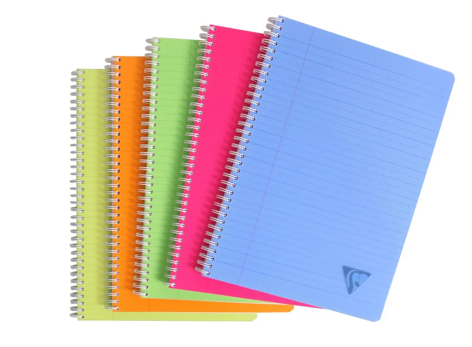 clairefontaine-linicolor-cahier-spirale-a4-100p-lign-marge-90g image 1