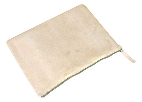 clairefontaine-age-bag-pochette-cuir-agneau-23x32-cm-or image 7