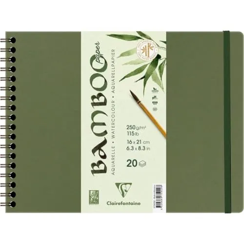 clairefontaine-painton-album-spiral-bamboo-21x16-lot-2 image 1