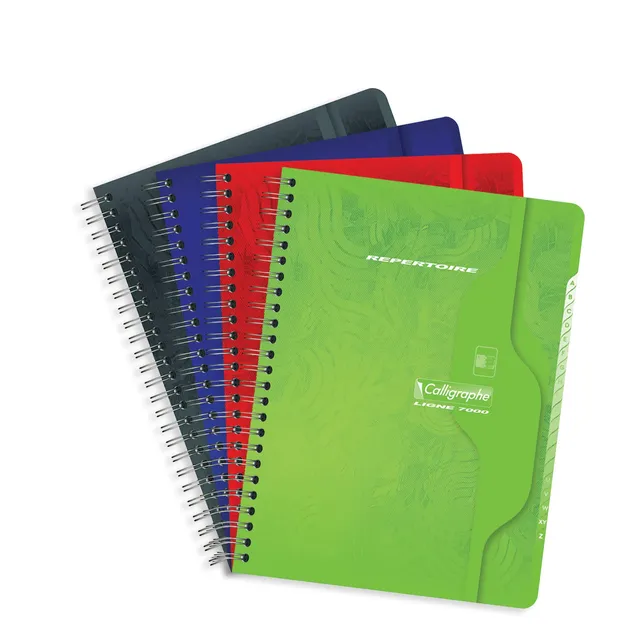 clairefontaine-calligraphe-257c-r-pertoire-spirale-17x22-180-pages-petits-carrea image 1