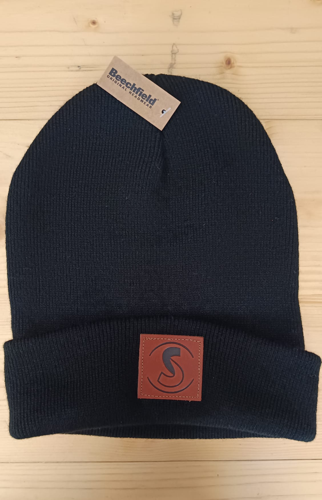 fise-patch-cuir-bonnet-noir-patch-cuir image 2