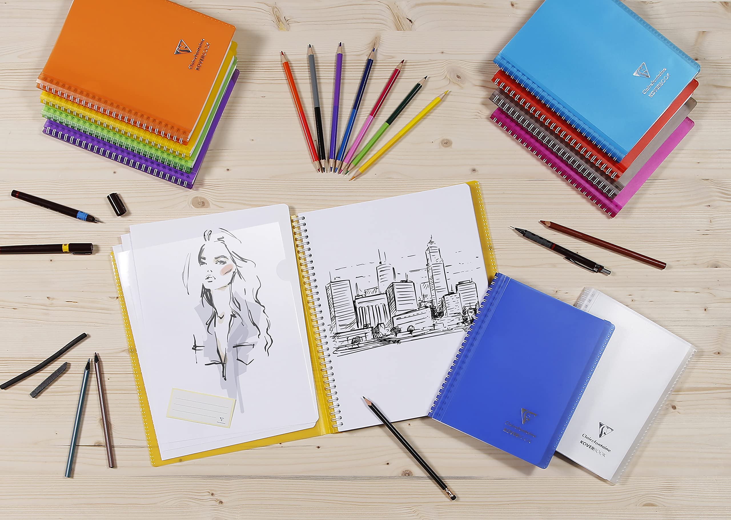 clairefontaine-koverbook-carnet-croquis-a5-125g-couleur-al-atoire image 5